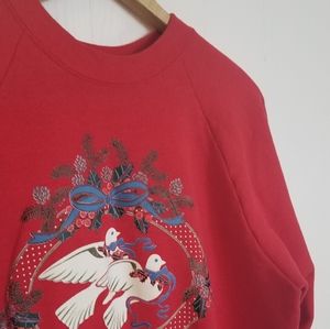 VTG Peace Dove Holiday Christmas Sweatshirt